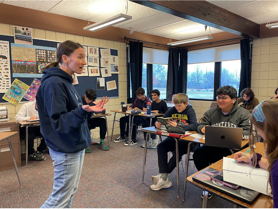 MORE THAN JUST WORDS Lewis challenges students to engage deeply with their writing. "It's not about getting it right the first time,” said Lewis. “It’s about the process of thinking, revising, and discovering what you really want to say.”